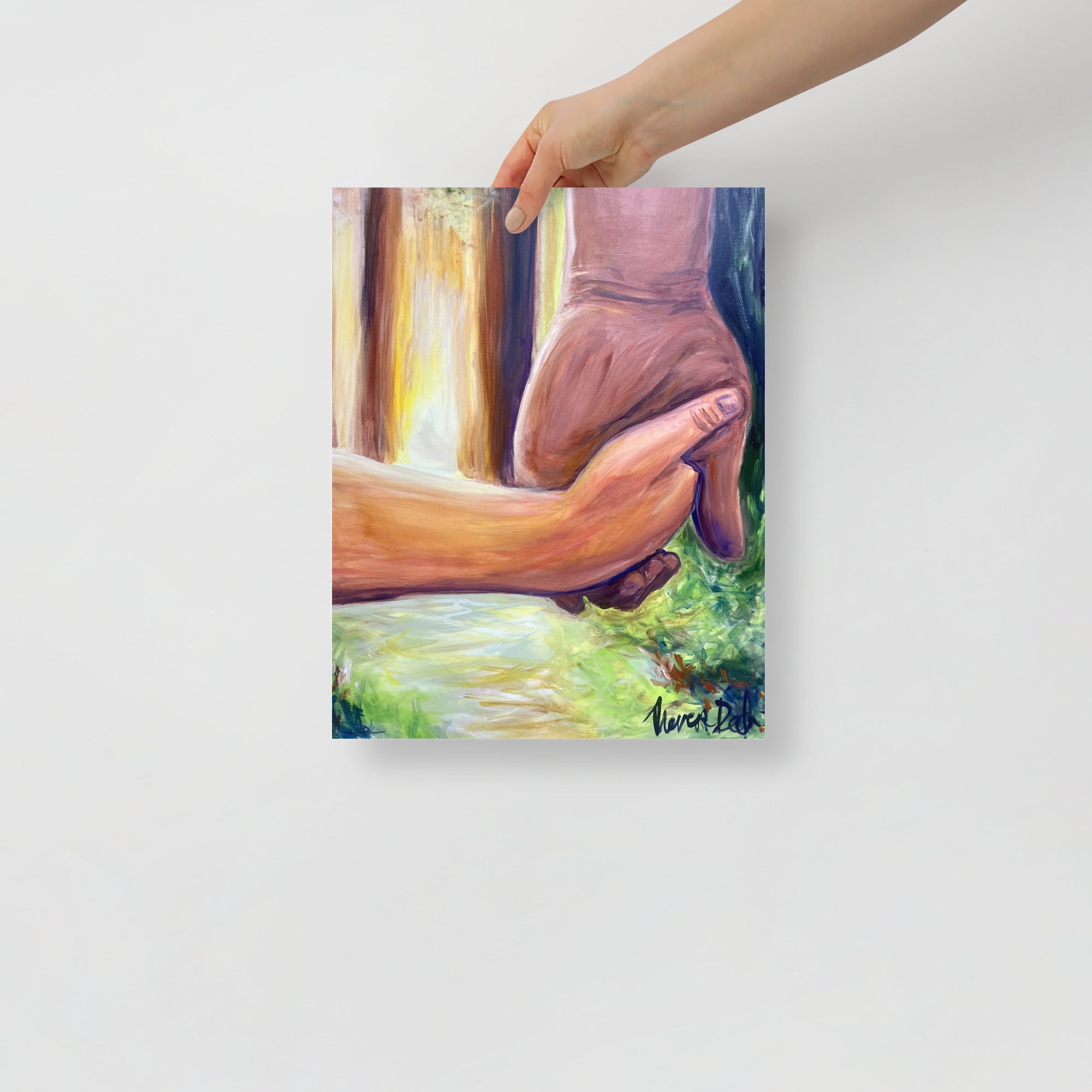 Father's Hand - Prophetic Art Print with Poem