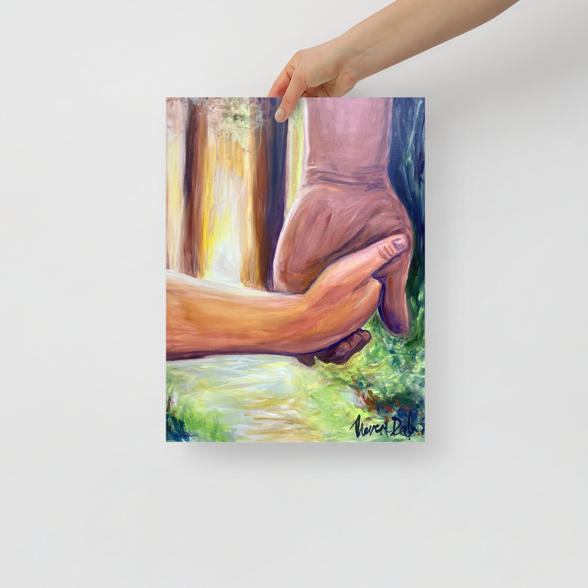 Father's Hand - Prophetic Art Print with Poem