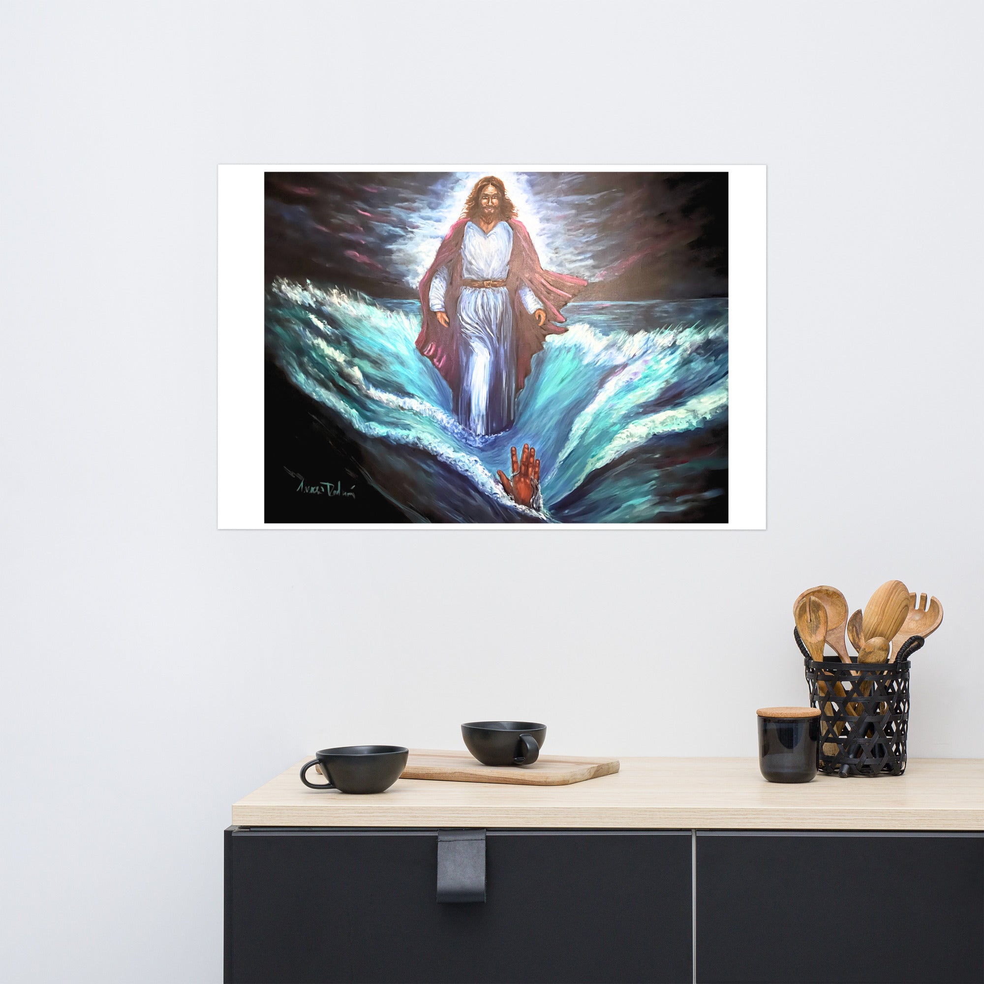 "Jesus save me" Prophetic Art Print