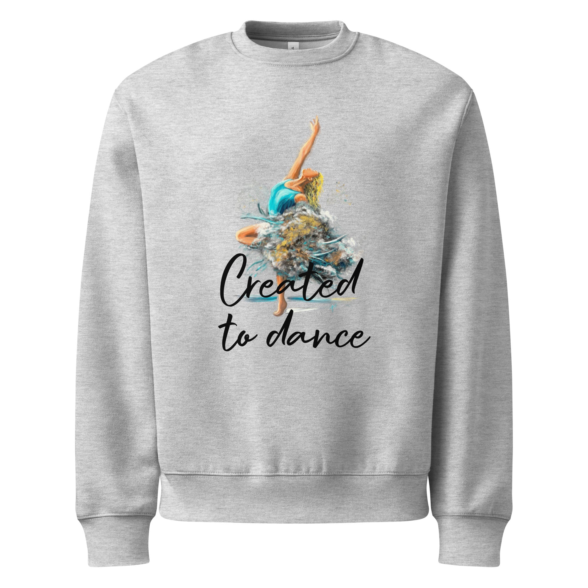 Created to Dance (on black text) - Oversized Sweatshirt