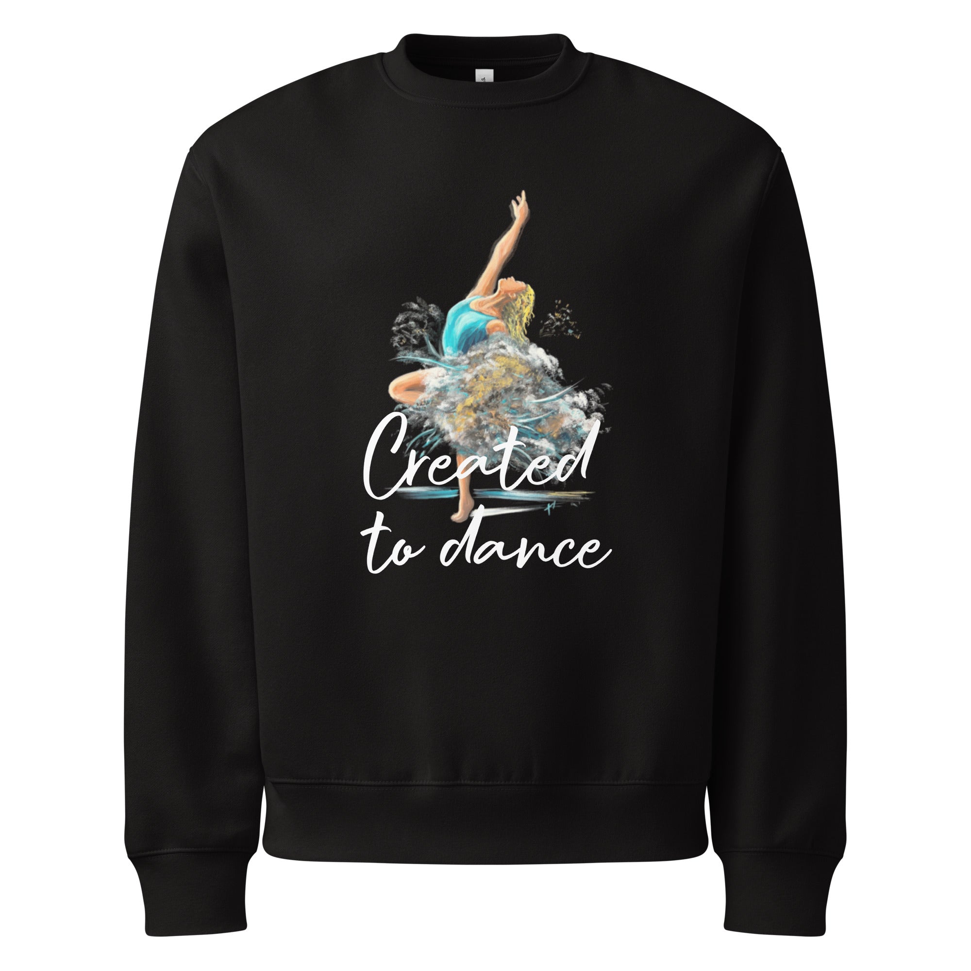 Created to Dance (on white text) - Oversized Sweatshirt