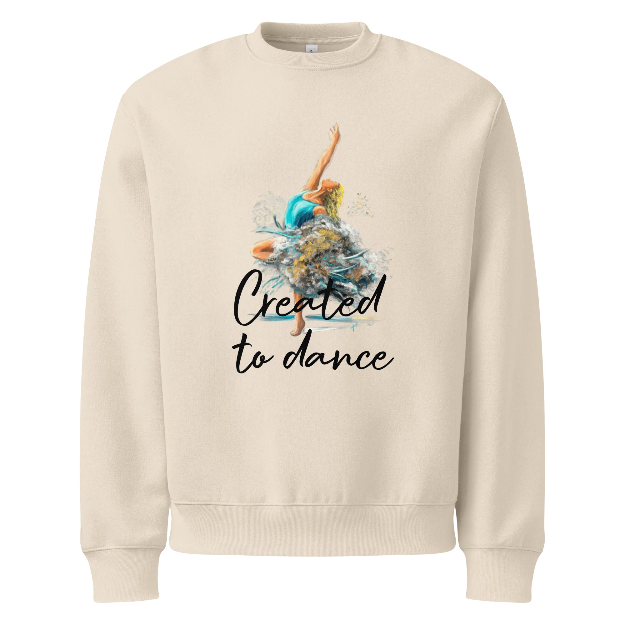Created to Dance (on black text) - Oversized Sweatshirt