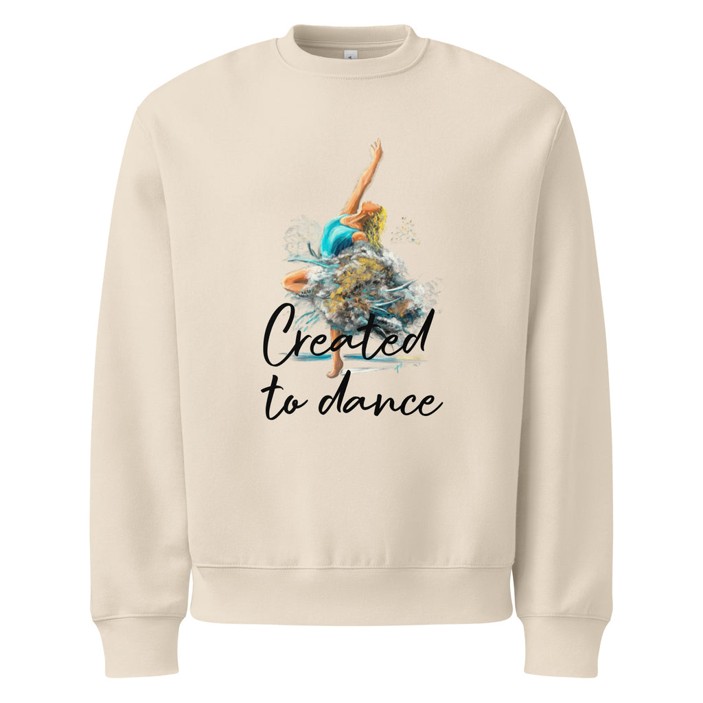 Created to Dance (on black text) - Oversized Sweatshirt