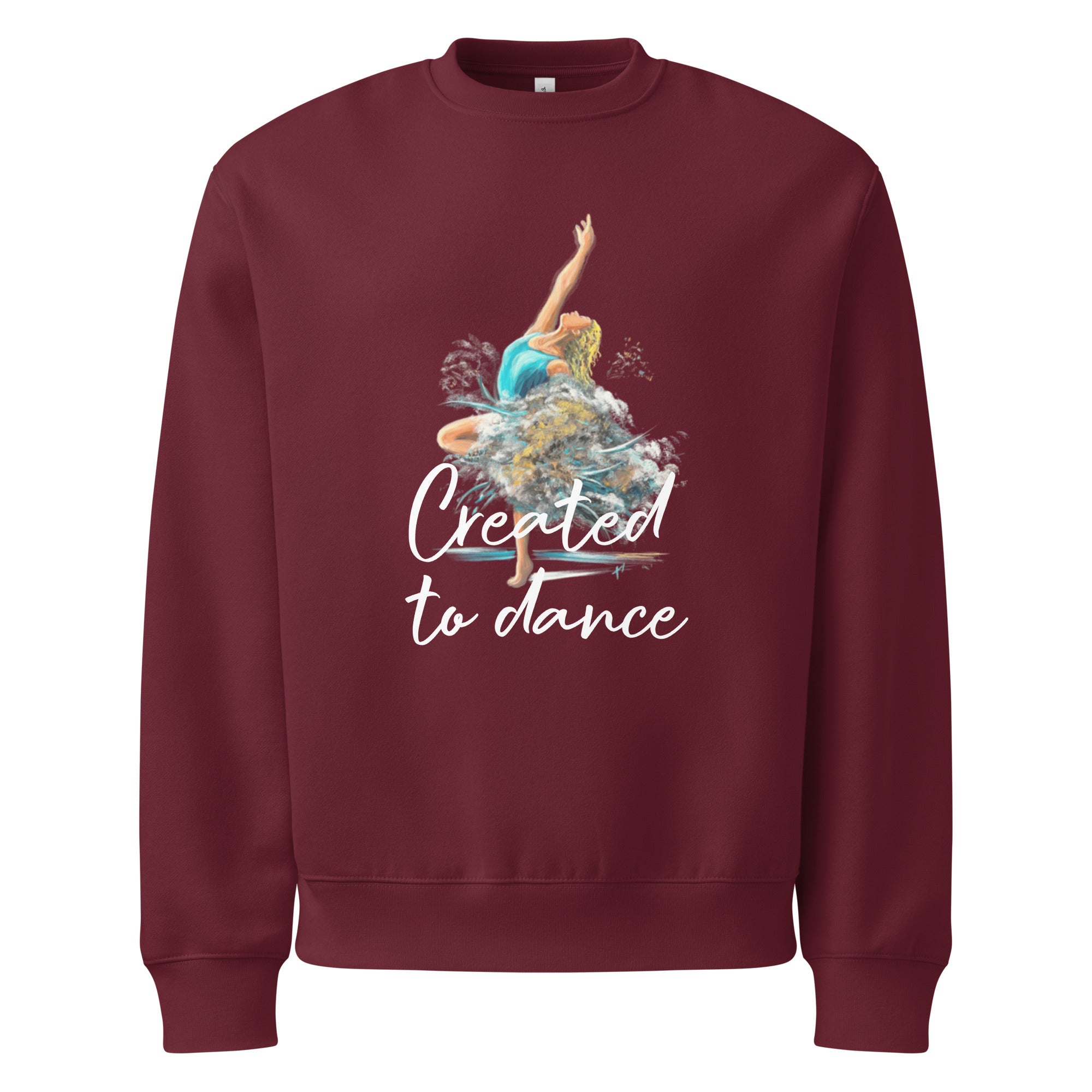 Created to Dance (on white text) - Oversized Sweatshirt