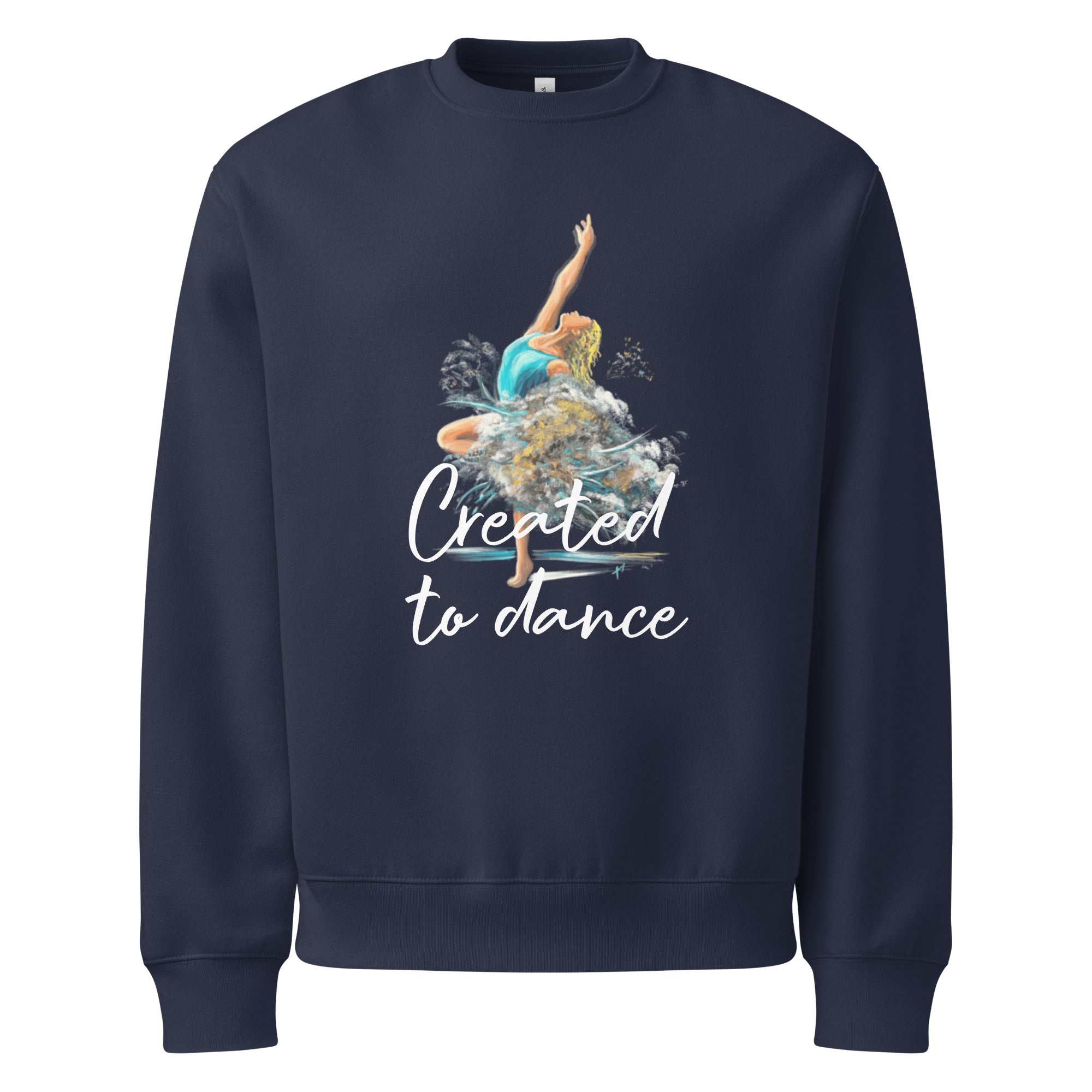 Created to Dance (on white text) - Oversized Sweatshirt