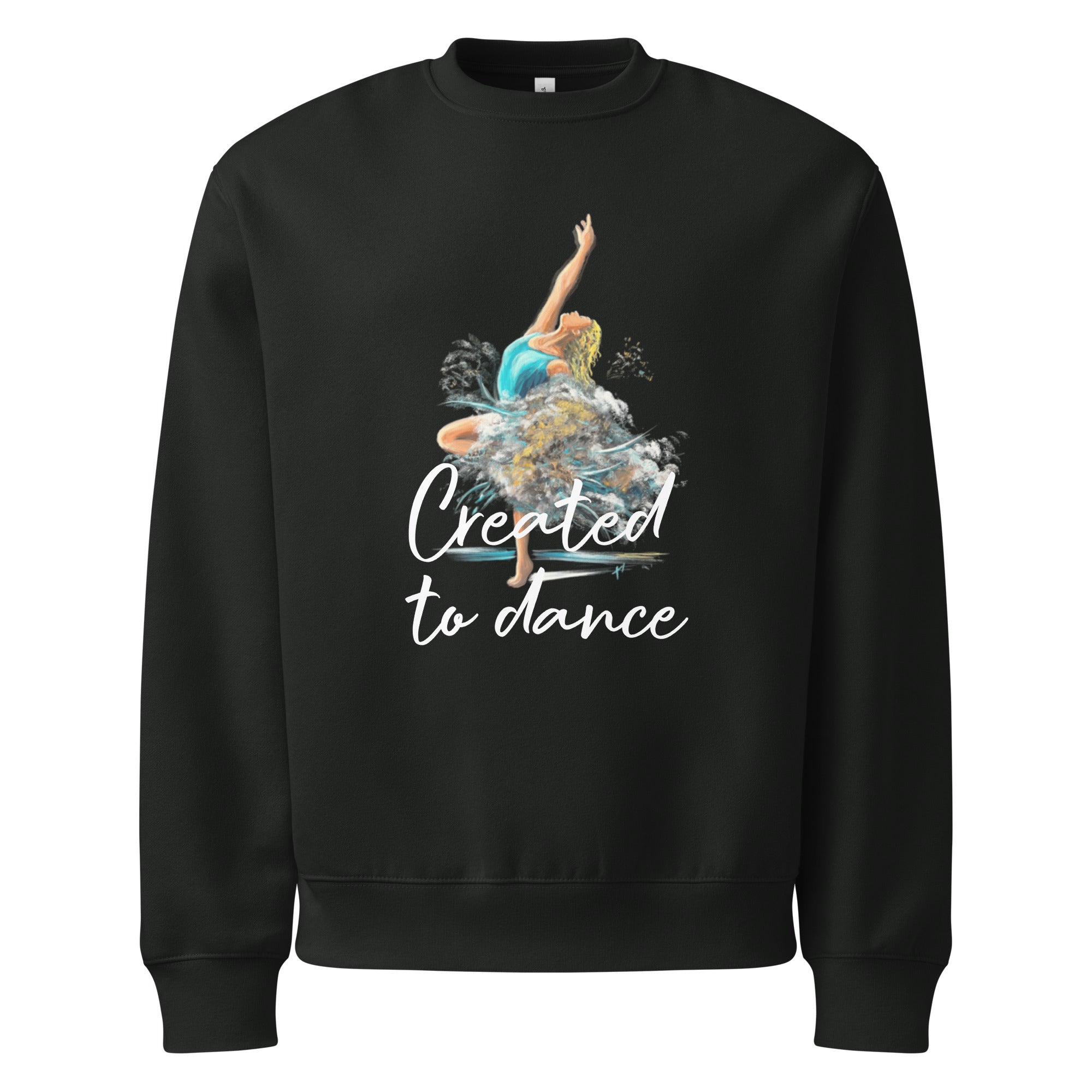 Created to Dance (on white text) - Oversized Sweatshirt