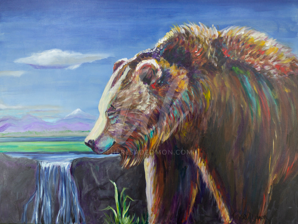 An artwork of a bear, prophetic art, Theresa Dedmon, Artist