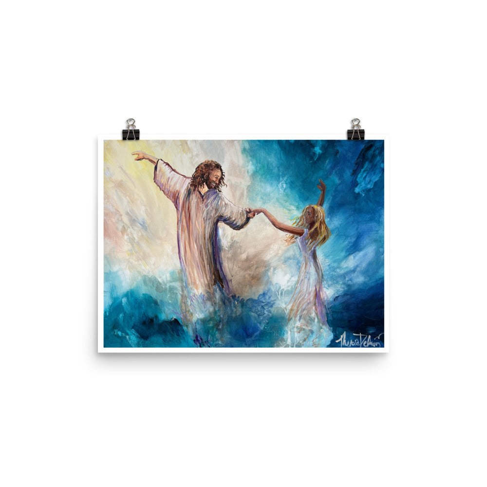 "Jesus dancing with the woman" Prophetic Art Print