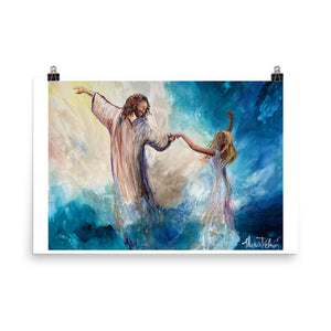 "Jesus dancing with the woman" Prophetic Art Print