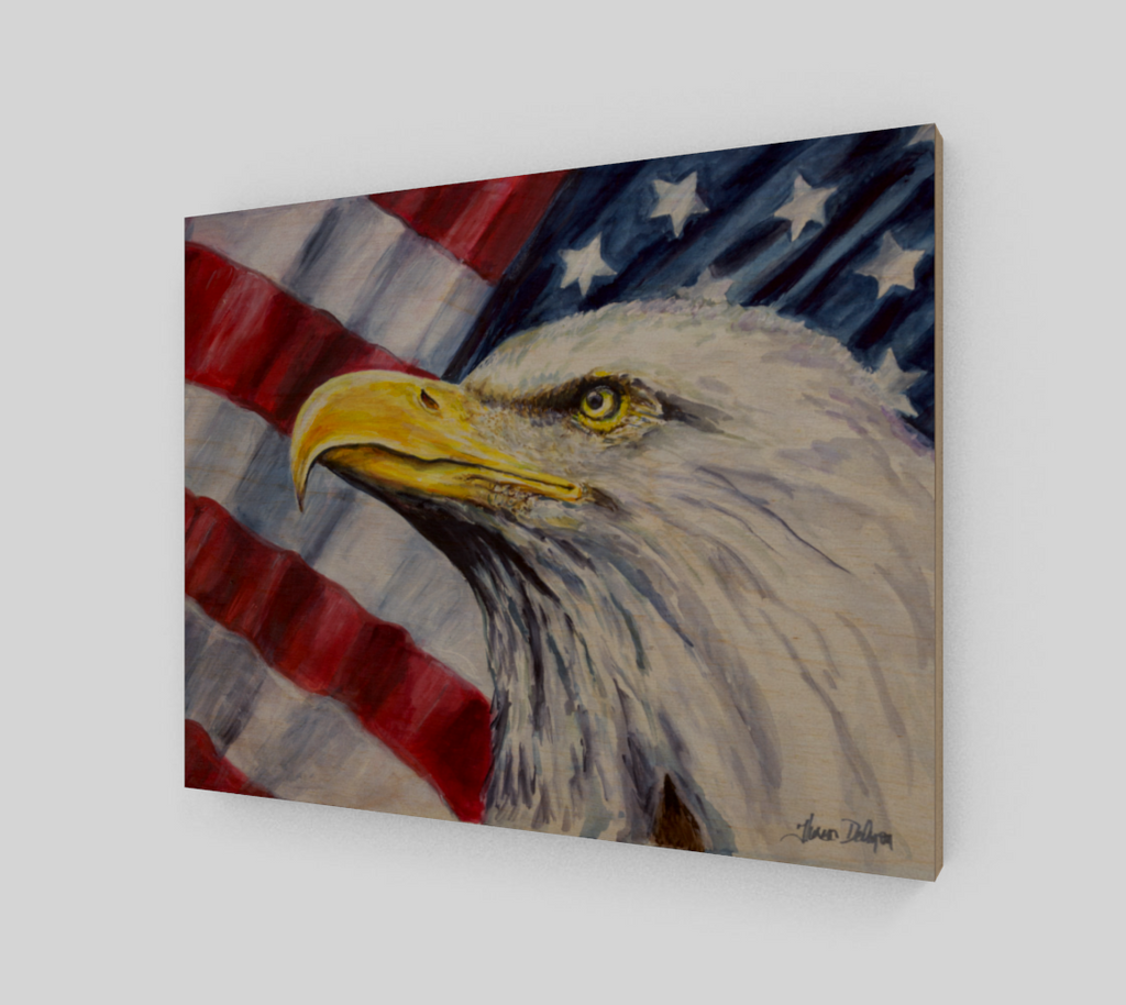 "Eagle Rising" - Wood Print